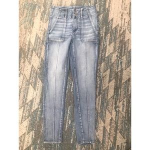 American eagle high waist button fly jeans